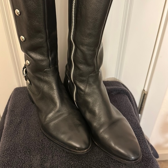 MK Black Leather Boots - Picture 2 of 4